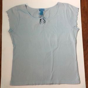 Women light blue shirt